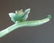 Chinese Green Jade Hand Carved Ruyi Scepter with 2 Bats - 9