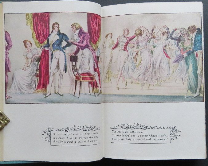 Jane Austen, Pride Prejudice 1945 Robert Ball illustrat: "Pride & Prejudice" by Jane Austen, illustrated by Robert Ball, published by Doubleday & Company, Garden City, New York, Copyright 1945, by Doubleday, Doran and Company. First Edition with Ball's illu