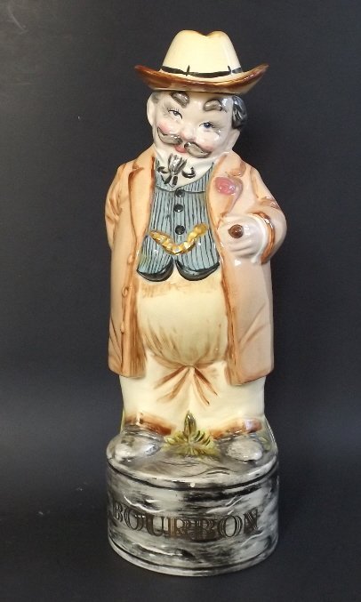 Alberta Bourbon Decanter, Ceramic Art, signed 1962: Mid-Century Modern Alberta's Bourbon Decanter, signed "Rose Joseph, 4-30-62." [1962] Alberta's was an old American company specialized in the creation of molds for the ceramic artists. Therefore, Albe
