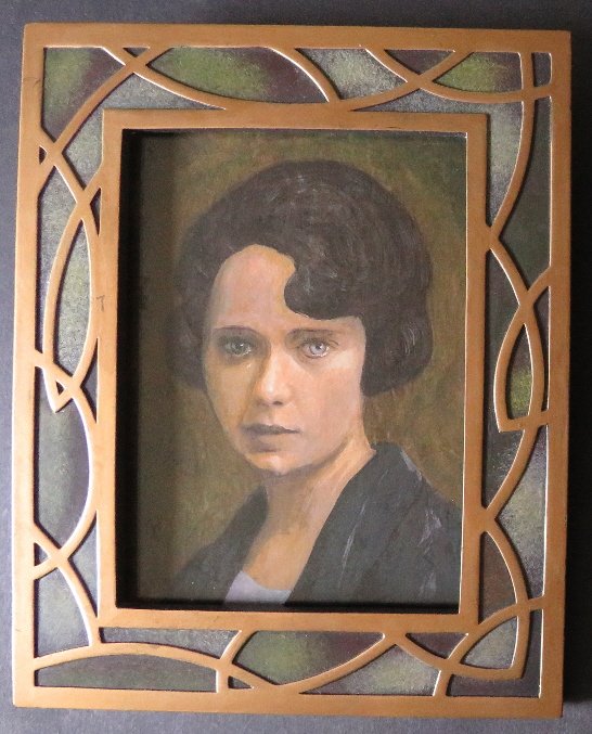 Portrait of Margaret Mitchell, GWW, Art Nouveau Frame: Portrait of Margaret Mitchell, [author of "Gone with the Wind"], print in Art Nouveau style glass frame, probably late 20th century. US: Priority (c.2-4 days) ---------- $16.50 Canada: Priority (c.2-6