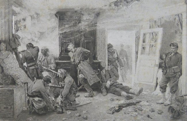 Neuville, The Last Cartridges, 1873, Photogravure 1881 (1 of 5)