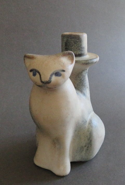 Ceramic Abstract Cat Candle Holder, North Eagle Pottery (1 of 8)