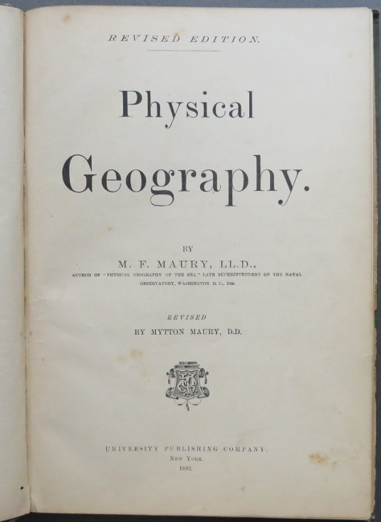 Maury, Physical Geography Revised Ed. 1892 Maps (1 of 20)