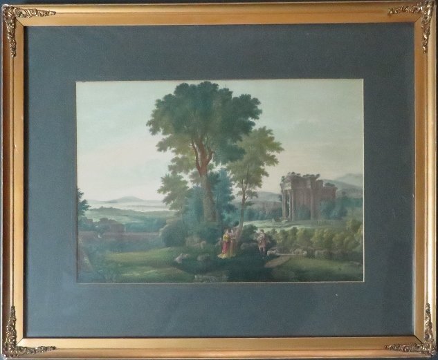 Claude Lorrain, Landscape, Jacob, 1820s Antique Litho (1 of 8)