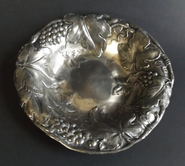 Art Nouveau bowl, silver plate, Apollo 1910s (1 of 8)