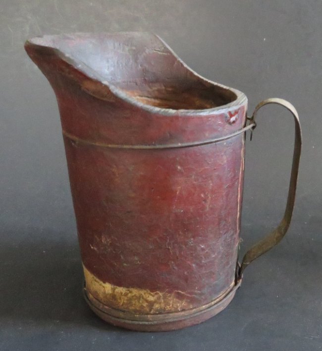 Antique 1880s Pint Pitcher By United Indurated Fibre Co