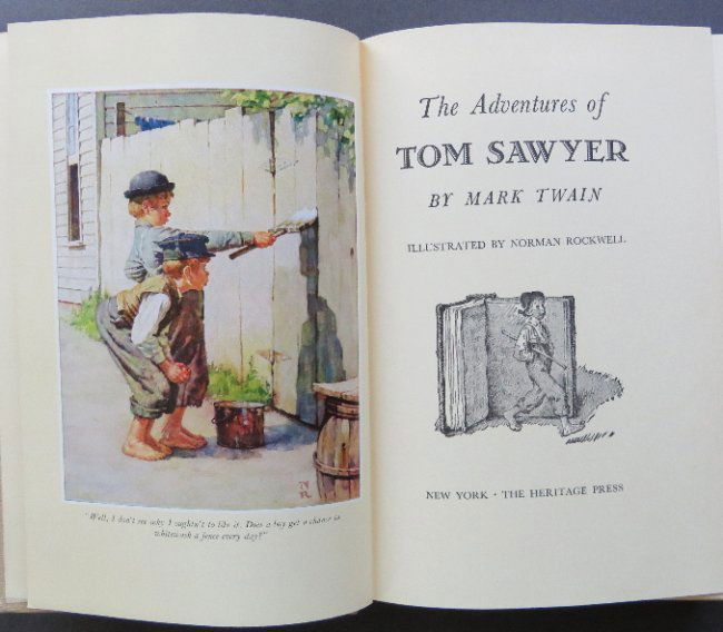 Mark Twain, Tom Sawyer, Norman Rockwell ill. 1stEd.1936 (1 of 18)