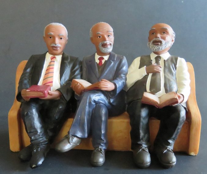 Deacons on Church Pew African American figurines 1990s (1 of 8)