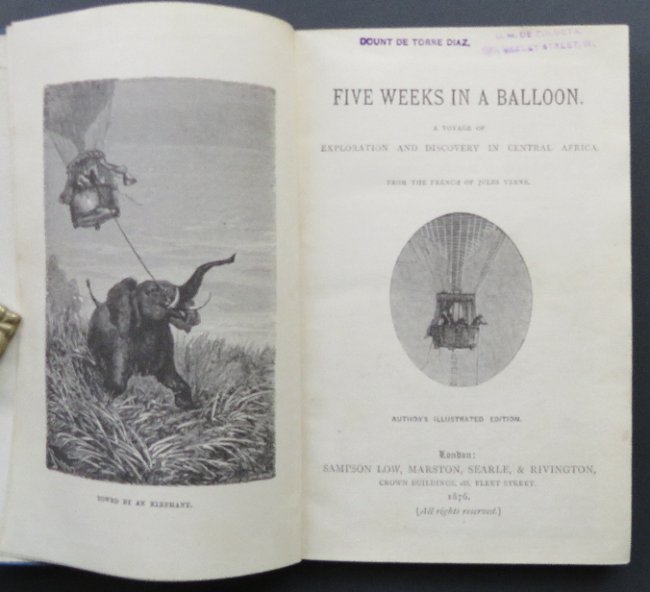 Jules Verne, Five Weeks in a Balloon, 1876 illustrated (1 of 15)