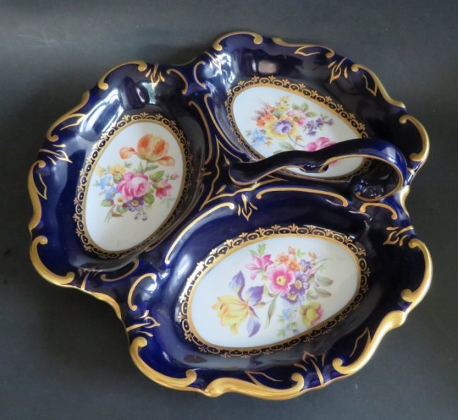 Porcelain Platter, Ilmenau East Germany, Dresden Style (1 of 11)