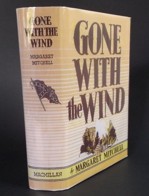 Mitchell, Gone with the Wind 1st Ed. June 1936 Print: "Gone with the Wind" by Margaret Mitchell, First Edition published by the Macmillan Company, New York, June 1936. 1st official printing with "Published June 1936" without any other printings listed on