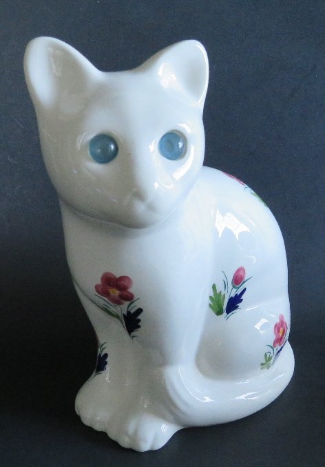 Mid Century Large Porcelain Cat Portugal 1960s (1 of 9)
