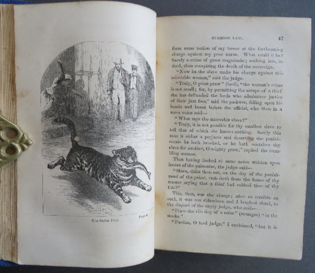 Dalton, White Elephant Burma Adventure 1860 1stUS Ed. illustrated: "The White Elephant; or, The Hunters of Ava and The King of the Golden Foot", by William Dalton; illustrated with 6 plates by Harrison Weir, published by W.A. Townsend, New York, 1860. First American 