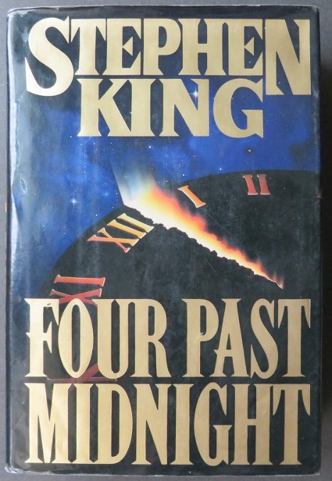 Stephen King, Four Past Midnight, 1st/1st Edition 1990: "Four Past Midnight" by Stephen King, published by Viking Press, New York, 1990, First Edition, 1st Printing with digit '1' present in the line on the copyright page. Dust jacket with an un-clipped or