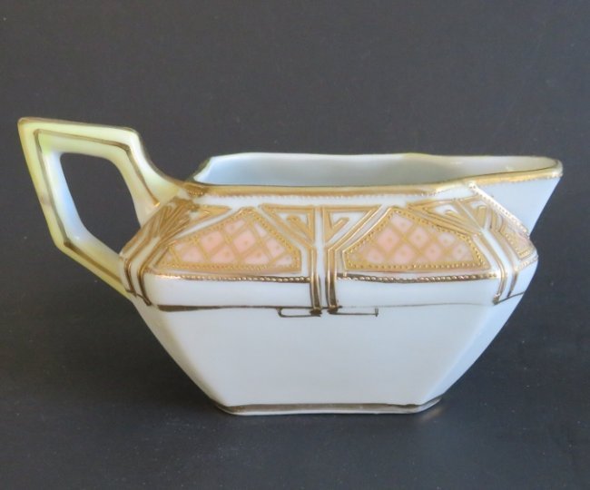 Antique Art Nouveau Porcelain Creamer, Nippon, 1910s (1 of 14)