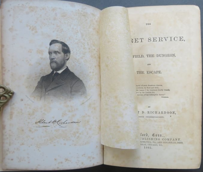 Richardson, Secret Service, Confederates Civil War 1stEd. 1865 CSA iilustrated (1 of 15)
