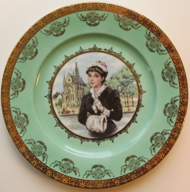 My Fair Lady, Vintage German Porcelain Plate, Josef Kuba, Bavaria 1950s (1 of 7)