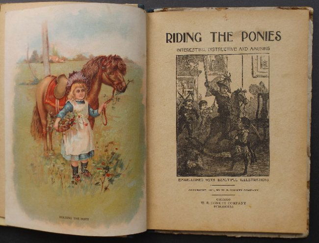 Riding the Ponies, Stories 1901 Victorian Children Book illustrated (1 of 16)