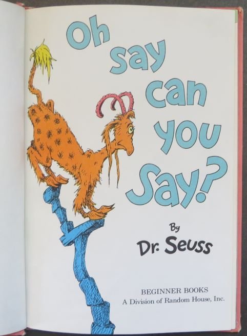 Dr. Seuss, Oh, Say Can You Say? 1st BC Edition 1979 illustrated (1 of 11)