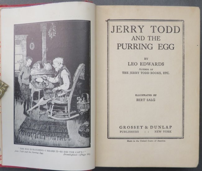 Leo Edwards, Jerry Todd and Purring Egg, 1stEd. 1931 illustrated (1 of 14)