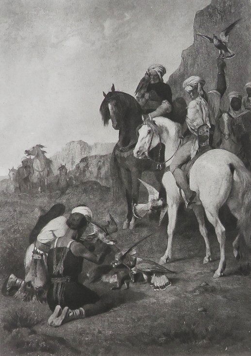 Eugene Fromentin, Falcon Chase in Algeria, Antique 1881 Photogravure (1 of 5)