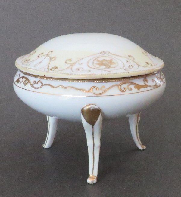 Antique Noritake Nippon Three Footed Porcelain Serving Bowl with Lid 1910 (1 of 10)