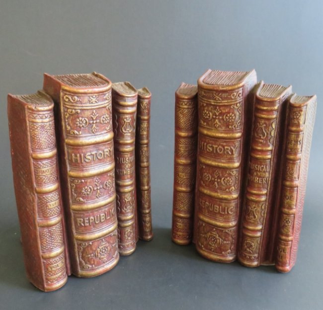 Set of 2 Antique Syroco bookends, Books, 1930s (1 of 11)