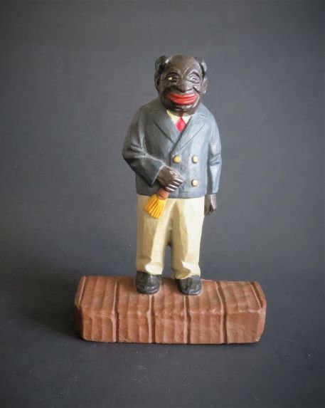 Vintage Bookend Figurine, Old Butler, African American Art 1990s (1 of 6)