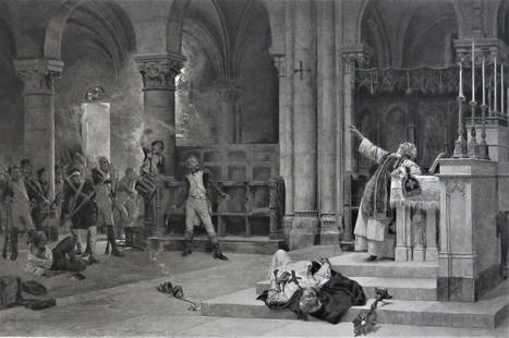 Jules Girardet, Episode in the Siege of Saragossa, Photogravure Goupil 1883: "Episode in the Siege of Saragossa" after the painting by Jules Girardet, antique photographure; engraved by Goupil, 1883; printed on heavy stock paper; signed in plate "Jules Girardet, Pinx." and