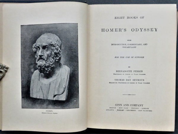 Homer, Odyssey, 8 Books, Commentary Vocabulary for Schools, 1897 (1 of 12)