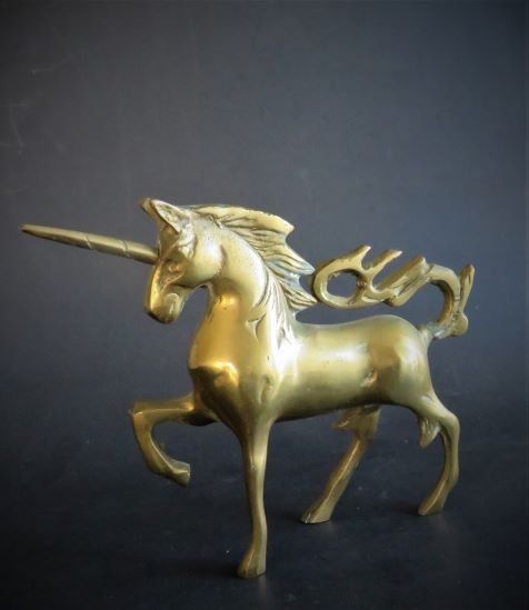 Vintage Solid Brass Unicorn Figurine, 1950s (1 of 9)
