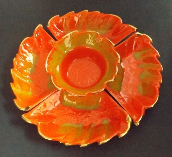 Vintage Ceramic Serving Dish, Platter 1950s Mid Century Modern California (1 of 9)