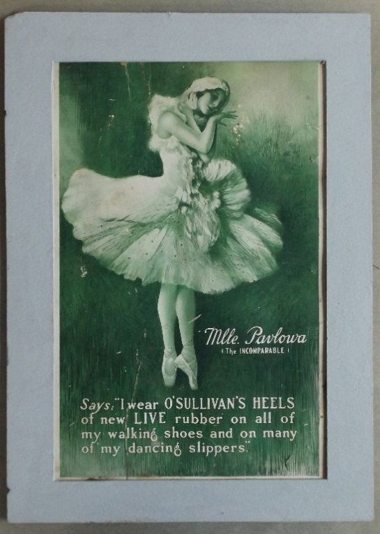 Anna Pavlova, Swan Dance, Antique 1925 Ballet Shoe Advertisement Poster (1 of 8)