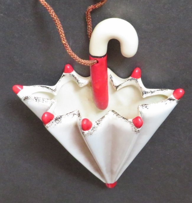 Porcelain Umbrella Wall Pocket Vase Goebel Germany Mid Century 1950s (1 of 7)