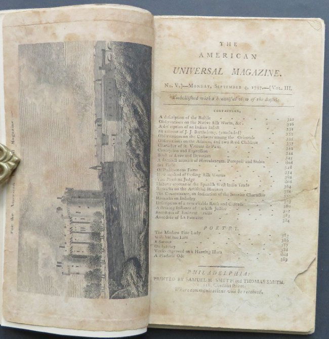 American Universal Magazine, Sept. 4, 1797 Smith Ed., Essays, History (1 of 10)