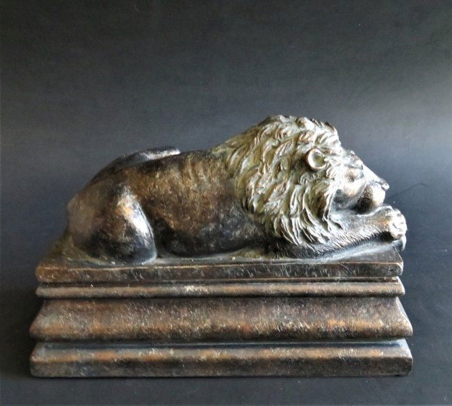 Vintage Lion Trinket Box, Bookend, Desk Decor (1 of 15)