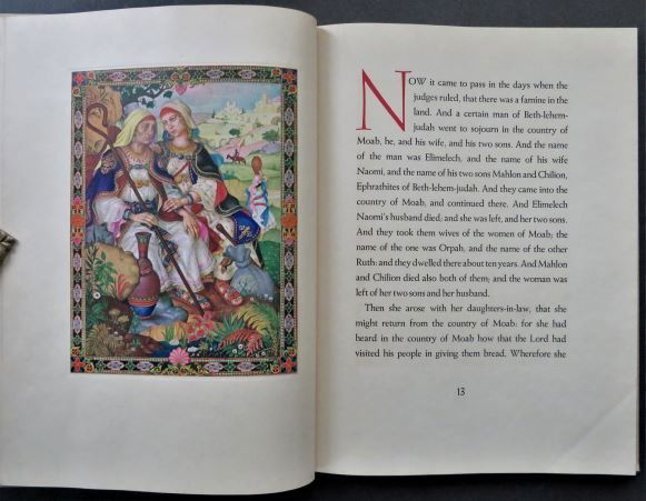 Book of Ruth, illustrated by Arthur Szyk, Heritage Press Ed. 1947: "The Book of Ruth From the Translation Prepared at Cambridge in 1611 for King James I" with A Preface by Mary Ellen Chase and illustrations by Arthur Szyk, published by The Heritage Press, New York, 1