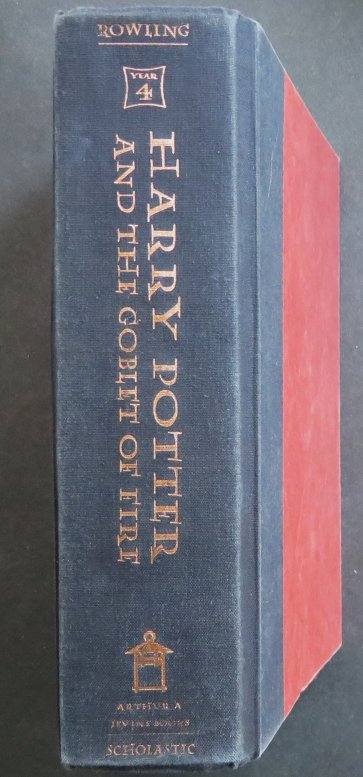 Rowling, Harry Potter and the Goblet of Fire, 1st/1st US Ed., 2000: "Harry Potter and the Goblet of Fire", by J.K. Rowling, published by Arthur A. Levine Books, An Imprint of Scholastic Press, 2000. Stated First American edition, July 2000. First Printing with '1' and