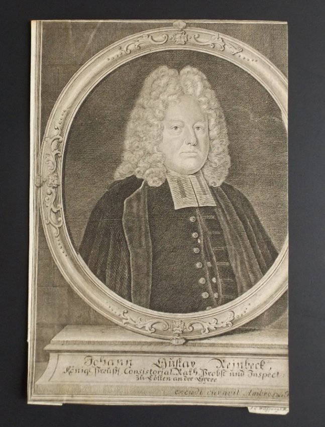 Johann Gustav Reinbeck, 1733 Copper Engraving By Johann Wolfgang Auction