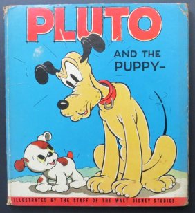Walt Disney, Pluto and the Puppy, First Edition 1937, illustrated