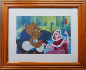 Disney, Beauty and the Beast, 2000s Ltd Litho, Framed