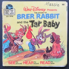 Disney, Story of Brer Rabbit & Tar Baby, 1977,  Book with Record