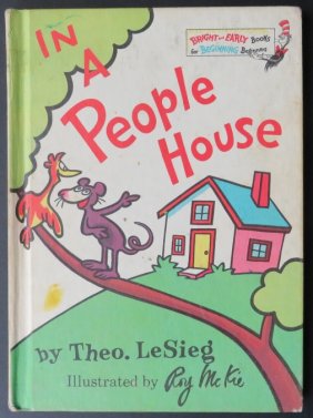 Theo LeSieg, Dr. Seuss, In A People House 1972, McKie illustratet, Beginning Beginners