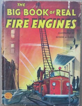 Cameron, Big Book of Real Fire Engines 1974 Print, George Zaffo illustrations