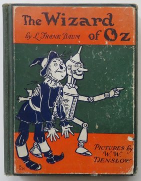 Frank Baum, Wizard Of Oz, 1920 Bobbs Merrill, 5th/1st St., 16 Color Plates Denslow
