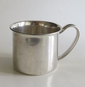 Antique Victorian Sterling Silver Baby Cup, LUNT, 1920s