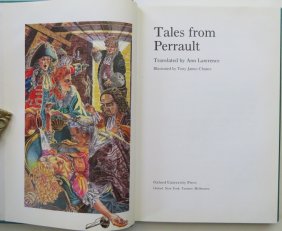 Charles Perrault Fairy Tales, Lawrence Translator, 1sEd. 1988, Tony Chance Plates