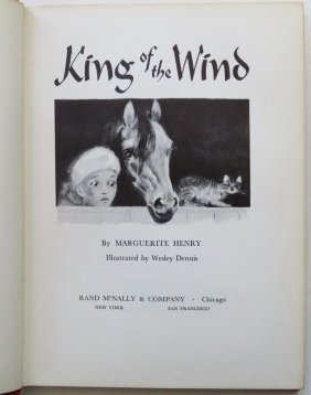 Marguerite Henry, King of the Wind, 1959, Wesley Dennis illustrations