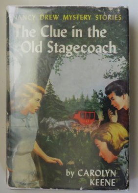 Keene, Clue in Old Stagecoach, 1st/1st Ed. 1960, Nancy Drew Mystery, illustrated