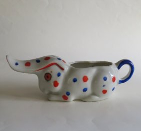 Figurative Rabbit Creamer, 1950s Gold Castle Chikusa, Japan